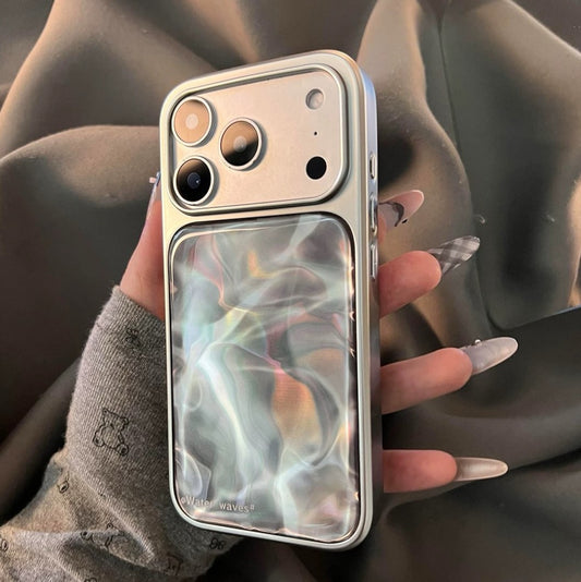 Gradient Mint Green/ Silver Water Ripple Phone Case