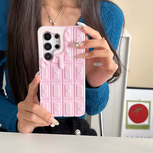 3D Cream Chocolate Phone Case for Samsung S25/S24/S23