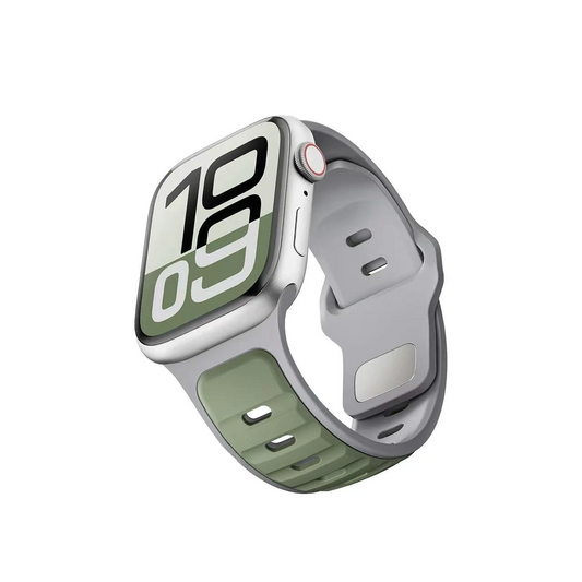 Soft Dual-Color Silicone Watch Band for Apple Watch