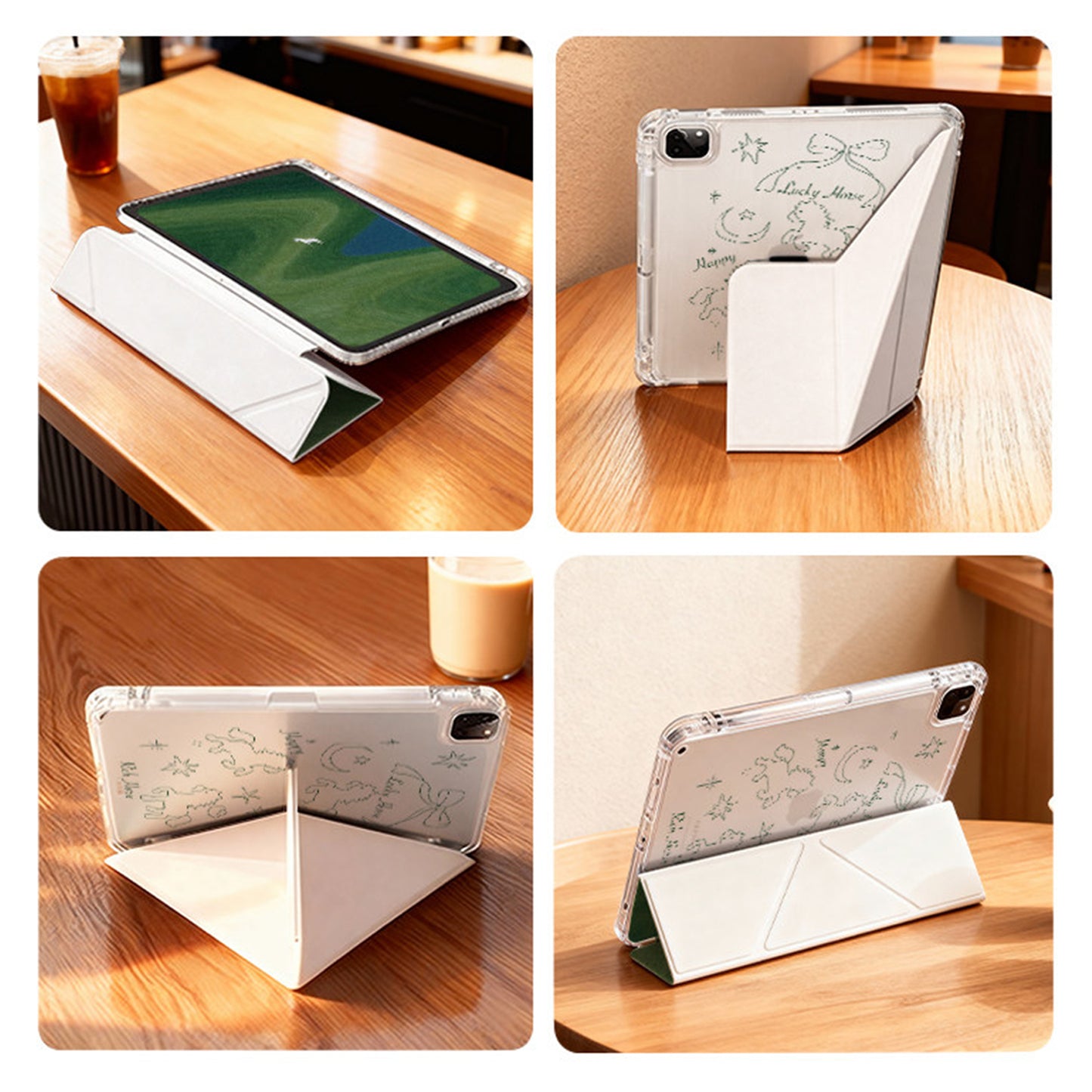 Unique Design Slim Lightweight iPad Case With Pencil Slot Compatible For Apple iPad
