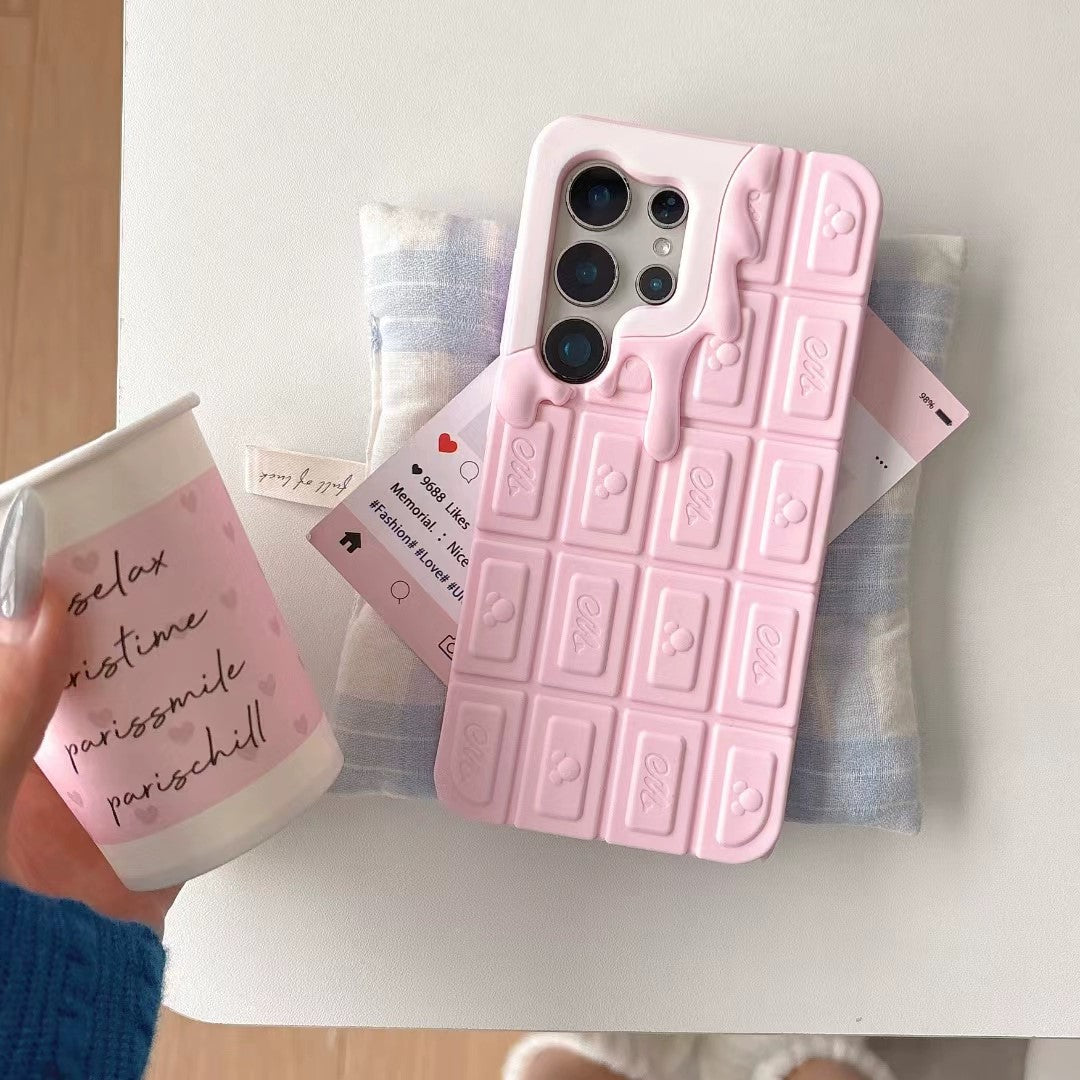 3D Cream Chocolate Phone Case for Samsung S25/S24/S23