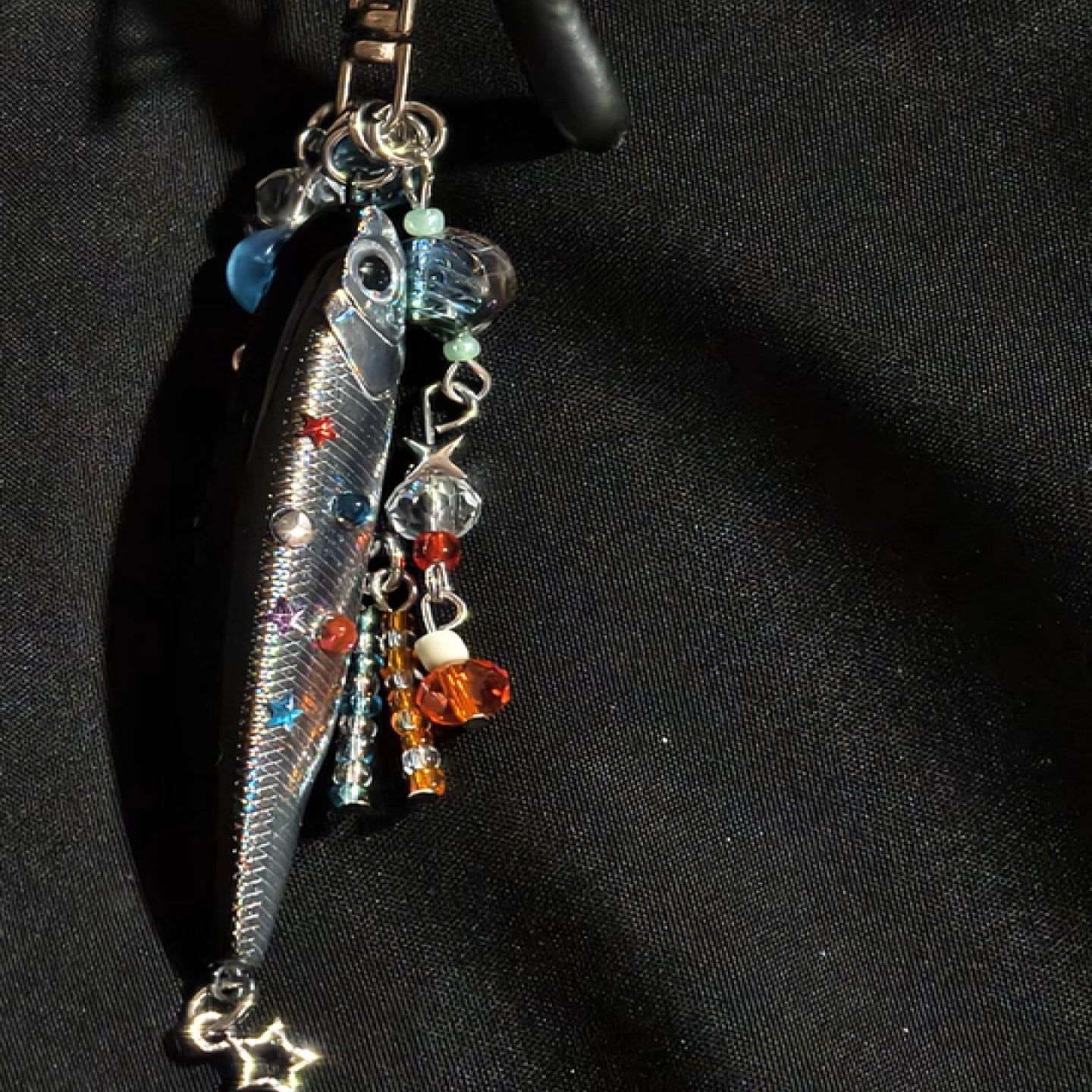 ヴィンテージ塩漬け魚キーホルダー、レトロ魚チャームバッグペンダント、Y2Kアクセサリー
