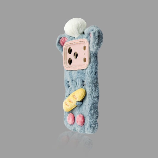 Cozy Fluffy Animal-Themed iPhone Case