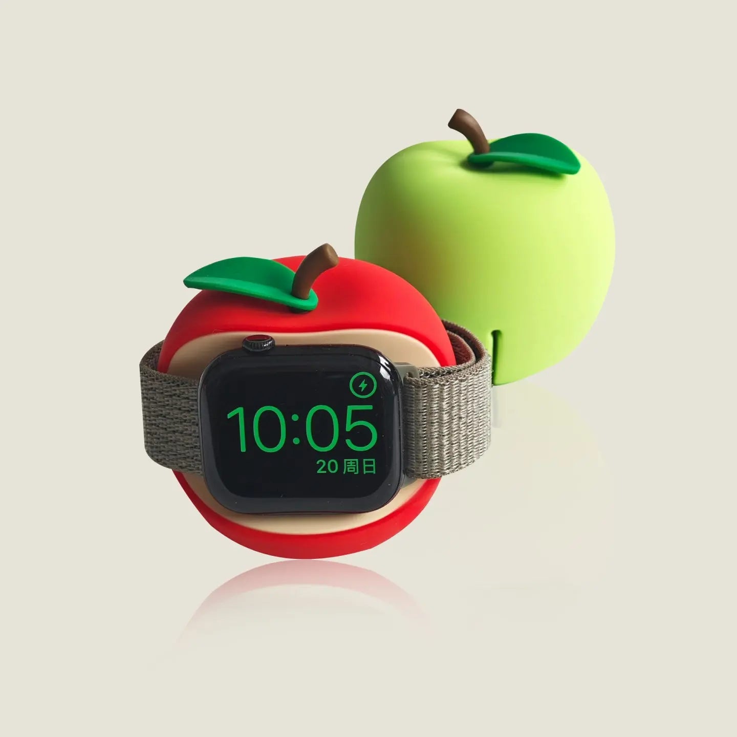 Cute Apple-Shaped Silicone Charging Stand for iWatch - Adorable & Functional 我的商店