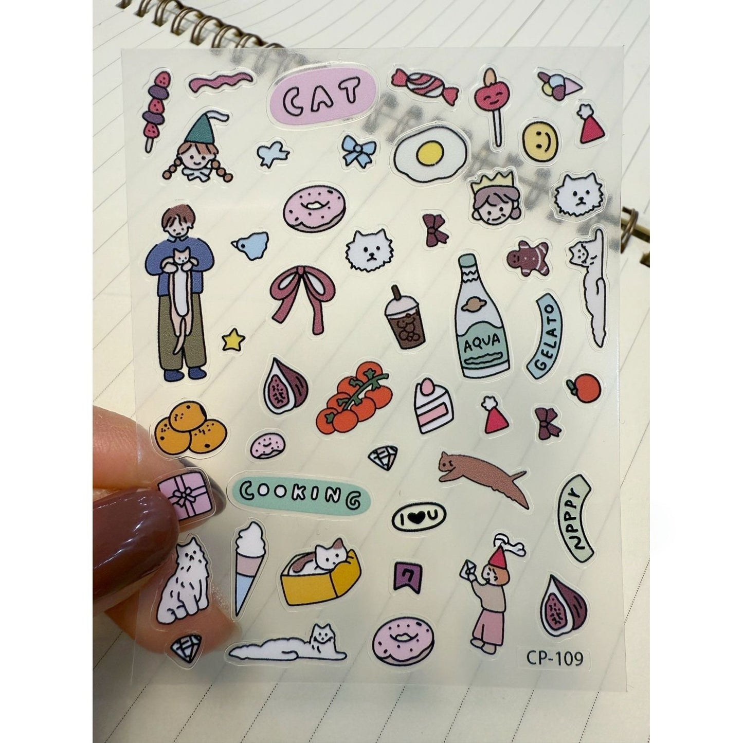 귀여운 고양이 만화 스티커
