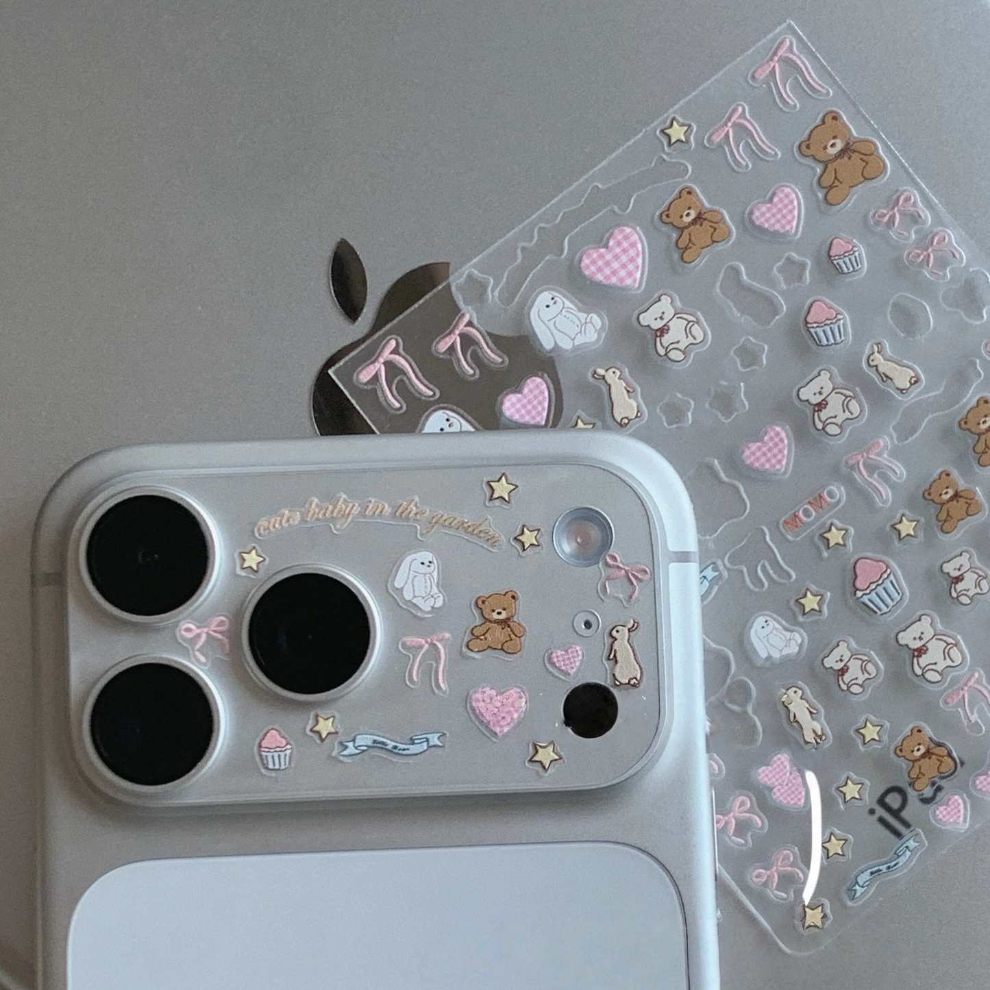 만화 일러스트 카메라 렌즈 스티커, 렌즈 베이스 필름 + 데칼 세트