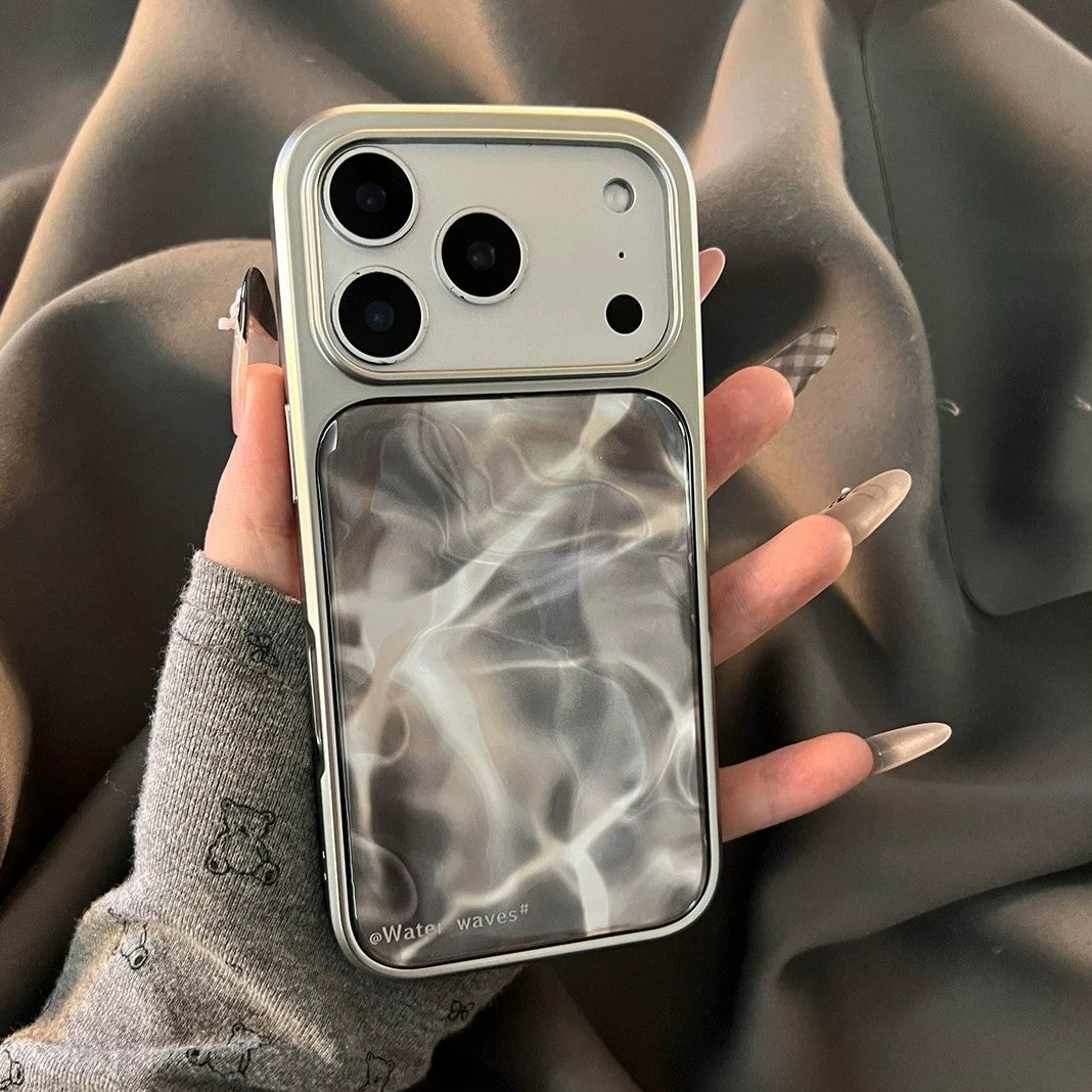 Gradient Mint Green/ Silver Water Ripple Phone Case
