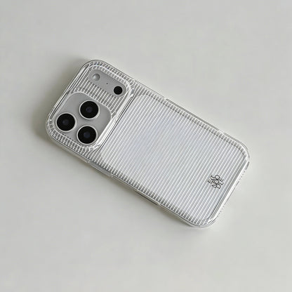クリアホワイトストライプiPhoneケース