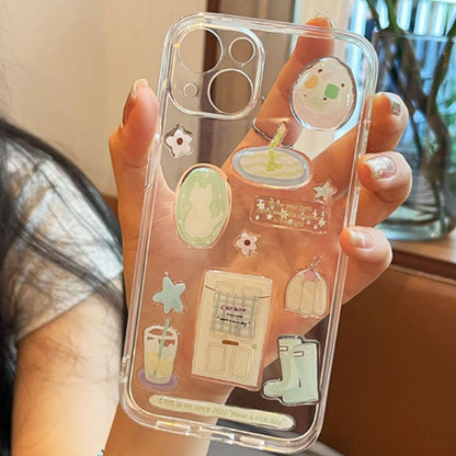 파스텔 디저트 에폭시 스티커, 저널, 휴대폰 케이스, 노트북 DIY용 3D 입체 데칼