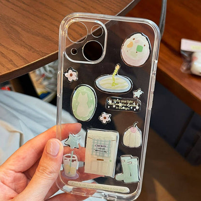 파스텔 디저트 에폭시 스티커, 저널, 휴대폰 케이스, 노트북 DIY용 3D 입체 데칼