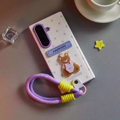 Samsung Z Fold7 Bear Polka Dot Case 我的商店