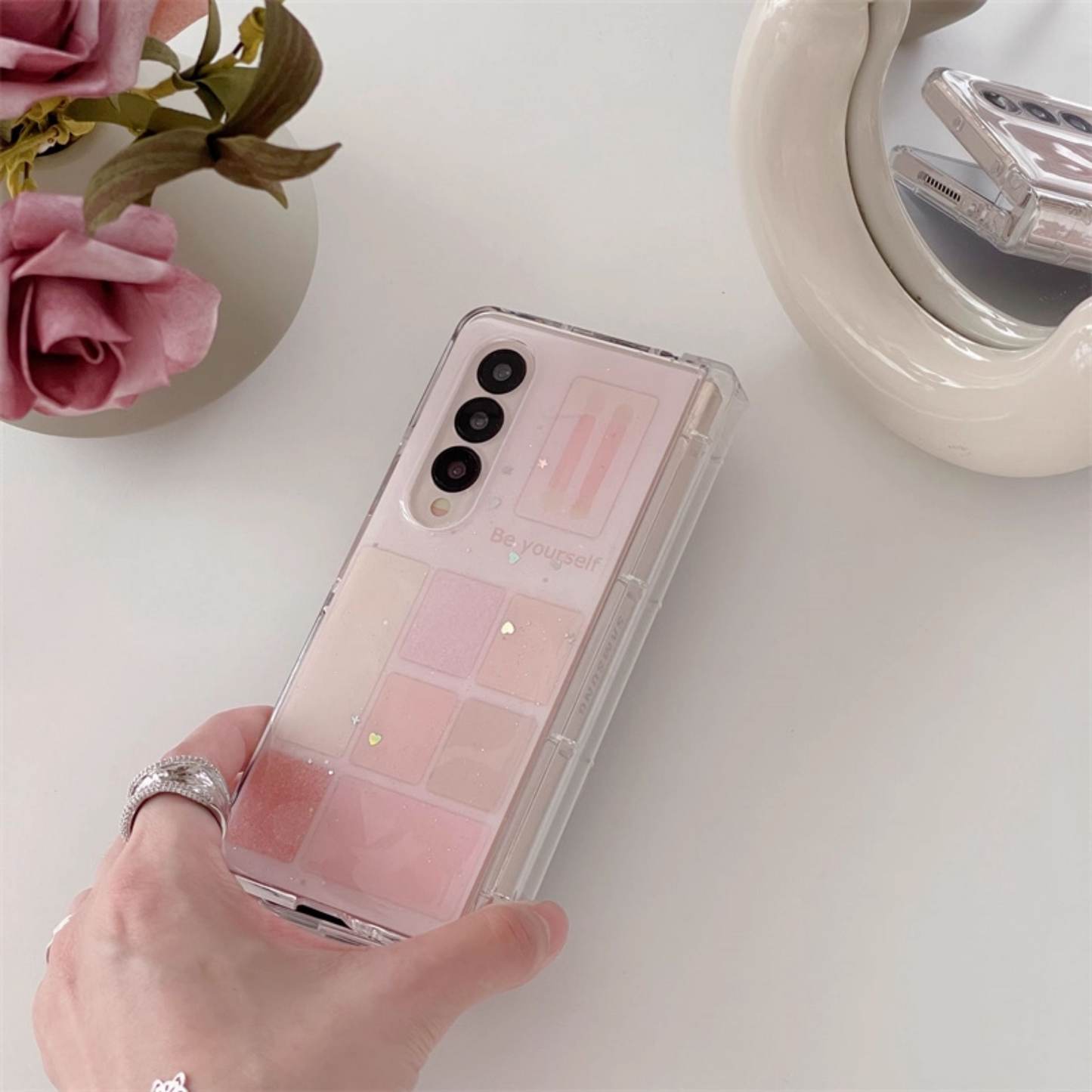 Galaxy Z Fold Protective Case - Eyeshadow Palette Inspired Design