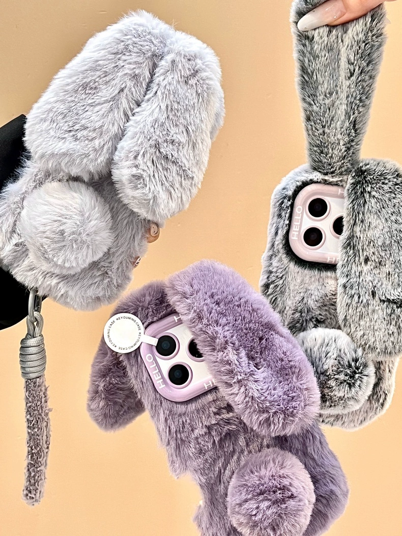 Winter Plush Long-Ear Bunny iPhone Case