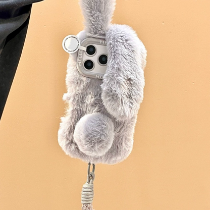 Winter Plush Long-Ear Bunny iPhone Case