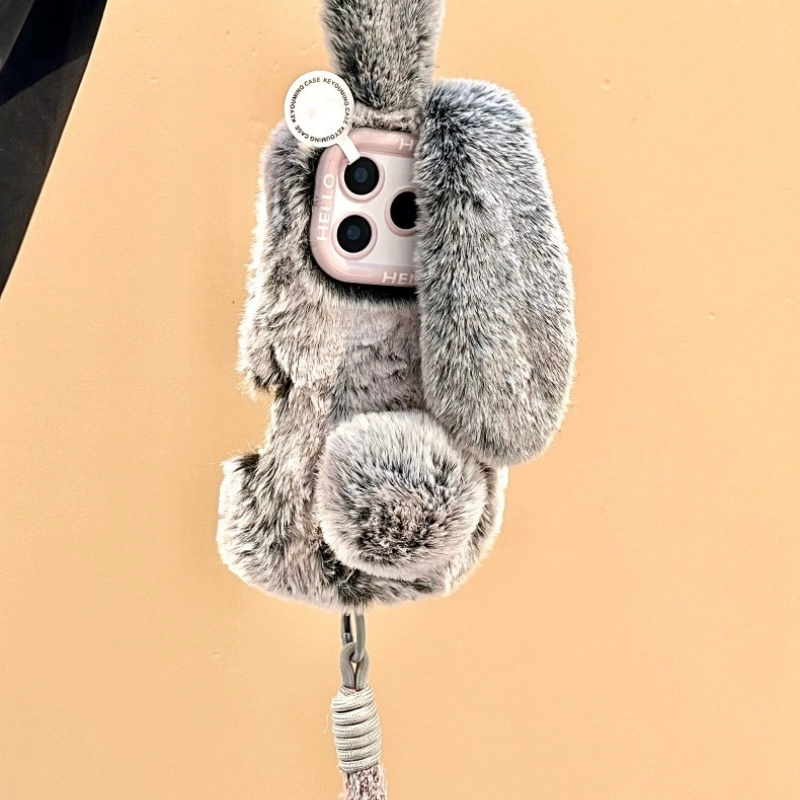 Winter Plush Long-Ear Bunny iPhone Case