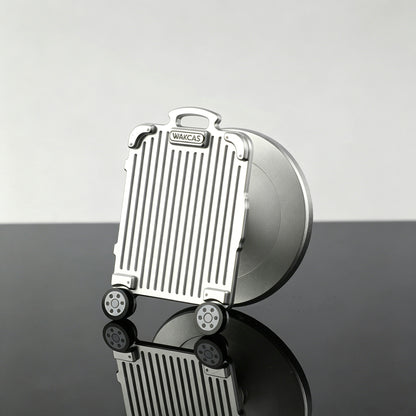 Suitcase MagSafe Phone Holder, Mini Luggage Design Stand with Spinning Wheels