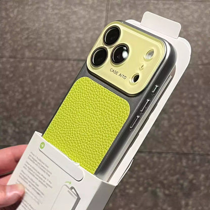 レトロライチレザー調iPhoneケース
