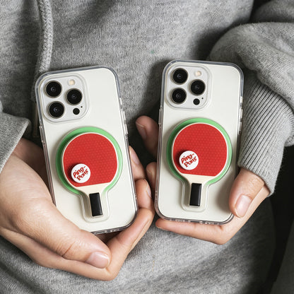 Table Tennis & Badminton Racket MagSafe Phone Ring Holder, 360° Rotating Sports-themed Stand