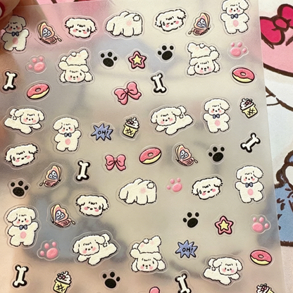 귀여운 고양이 & 강아지 스티커, 아이패드, 폰 케이스, 노트북 & 다이어리 꾸미기용 인스 스타일 데칼