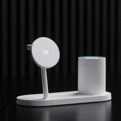 3 in 1 Magnetic Wireless Charging Station with Touch Night Light, MagSafe Charger Stand for iPhone, iWatch & AirPods
