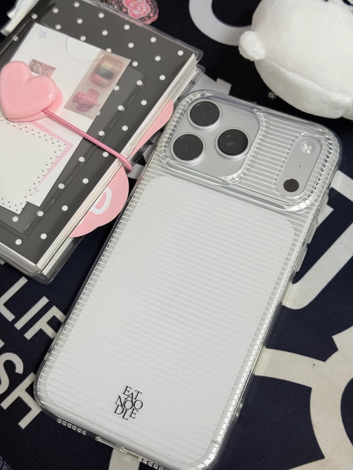 クリアホワイトストライプiPhoneケース