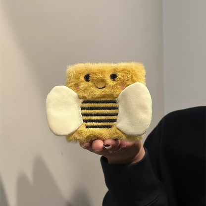 Adorable Fuzzy Bumblebee Phone Case for Samsung Flip7/6/5/4/3