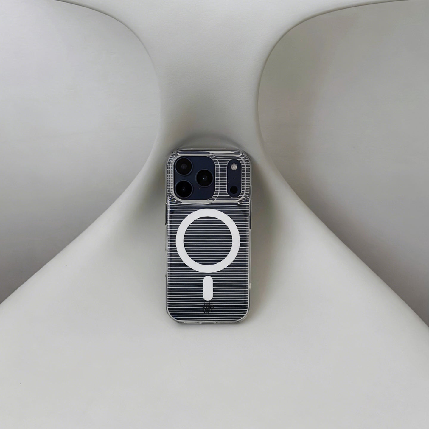 クリアホワイトストライプiPhoneケース