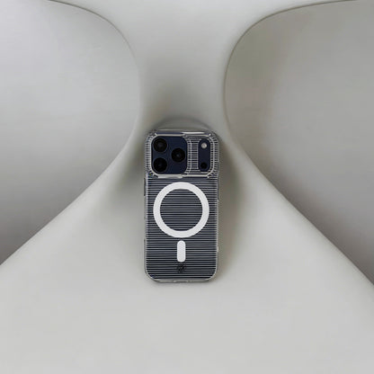 クリアホワイトストライプiPhoneケース