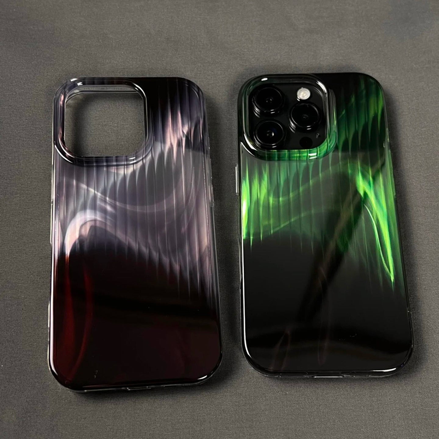 グラデーションストライプ光沢iPhoneケース