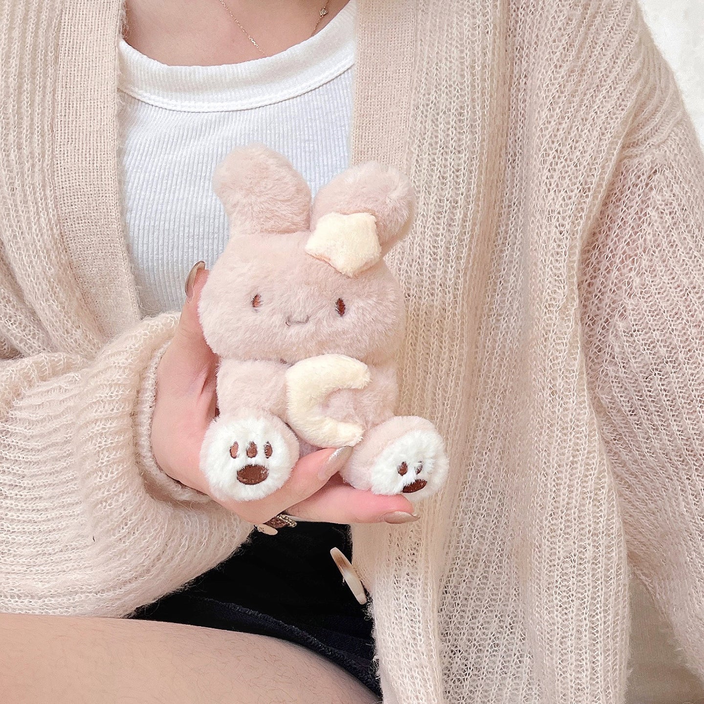 かわいいぬいぐるみウサギのAirPodsケース
