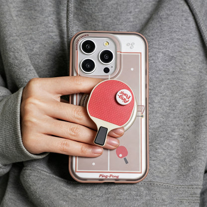 Table Tennis & Badminton Racket MagSafe Phone Ring Holder, 360° Rotating Sports-themed Stand