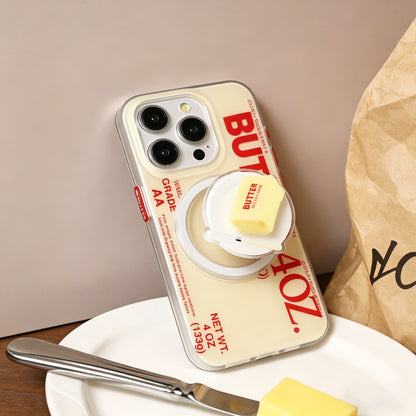 Rotatable Butter MagSafe Phone Holder, Cute Food-themed Stand