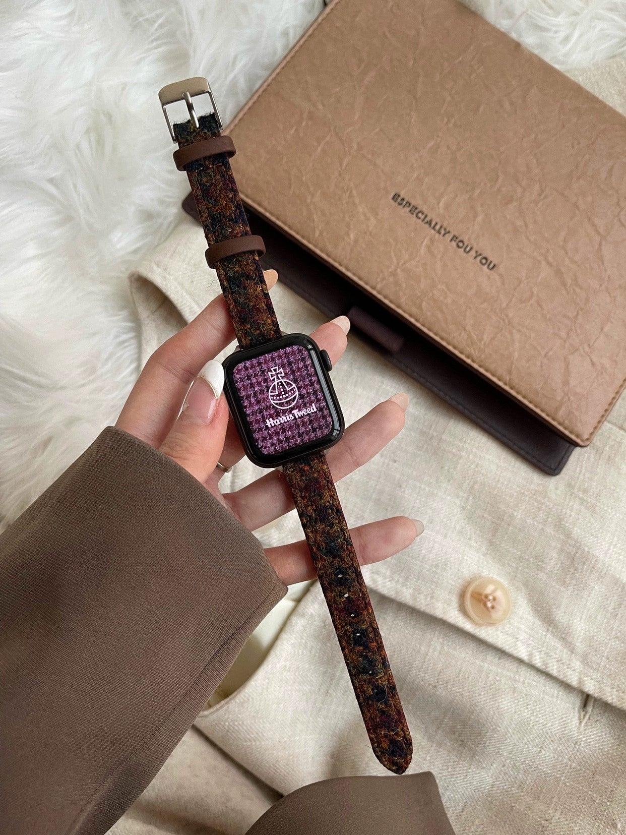 Classic Plaid Wool Watch Band for Apple Watch