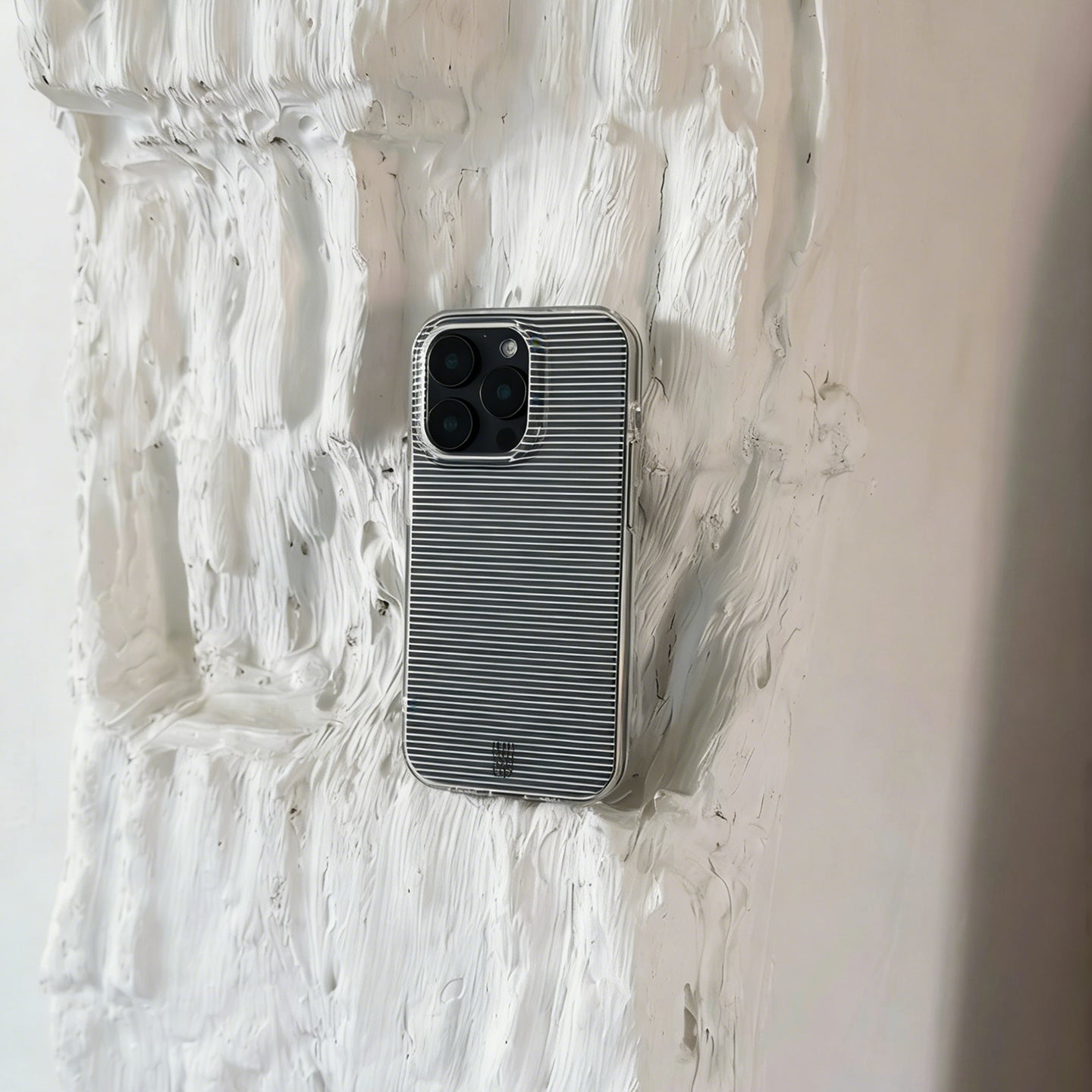クリアホワイトストライプiPhoneケース