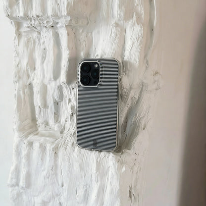 クリアホワイトストライプiPhoneケース