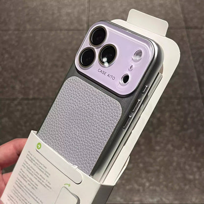 レトロライチレザー調iPhoneケース