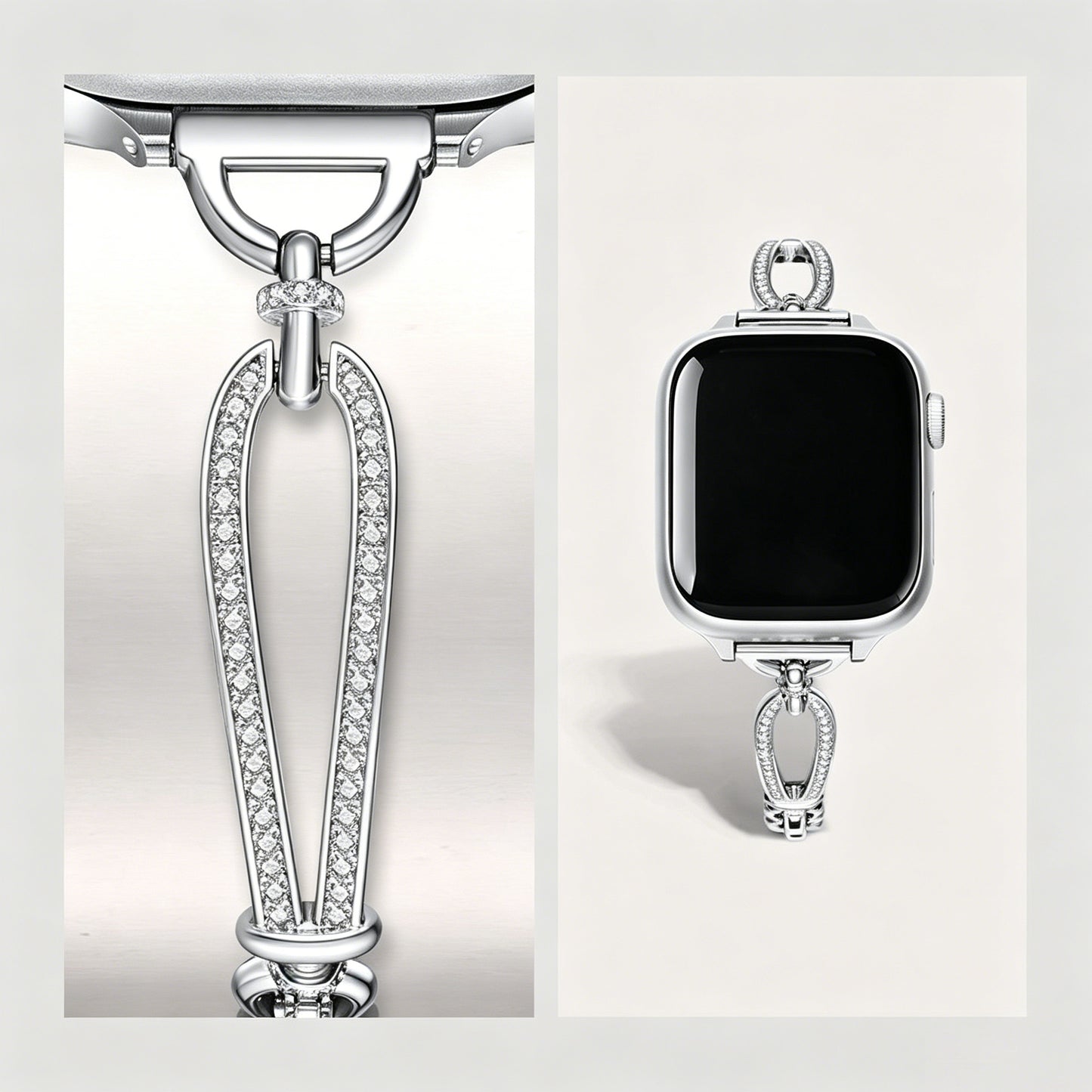 Diamond Titanium Steel Bracelet Band for Apple Watch