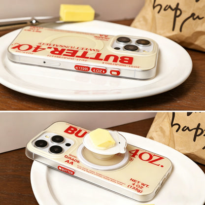 Rotatable Butter MagSafe Phone Holder, Cute Food-themed Stand