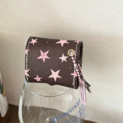 Plaid / Leopard Star Leather AirPods Case