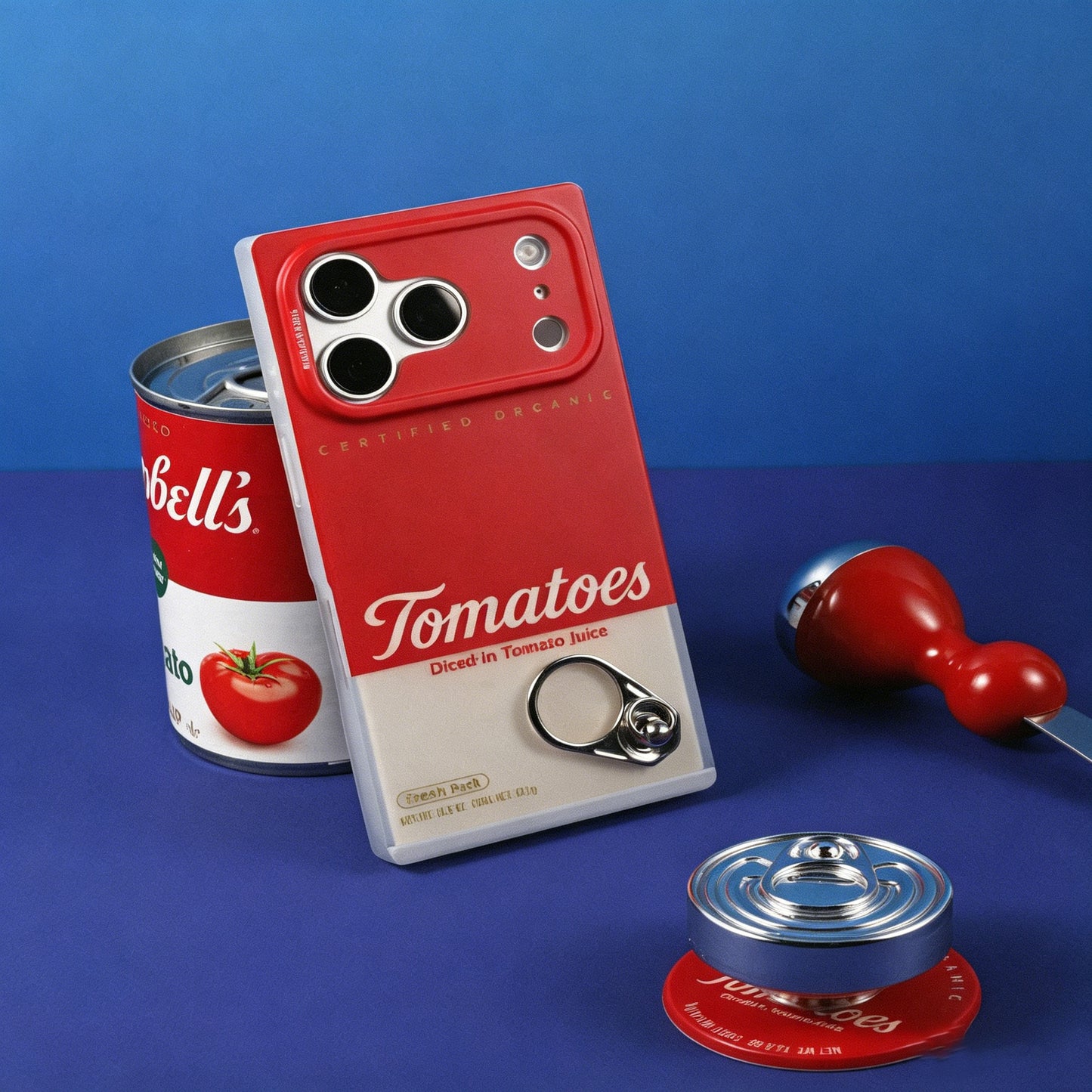 Canned Food MagSafe Phone Holder, Retro Can Lid Design Stand