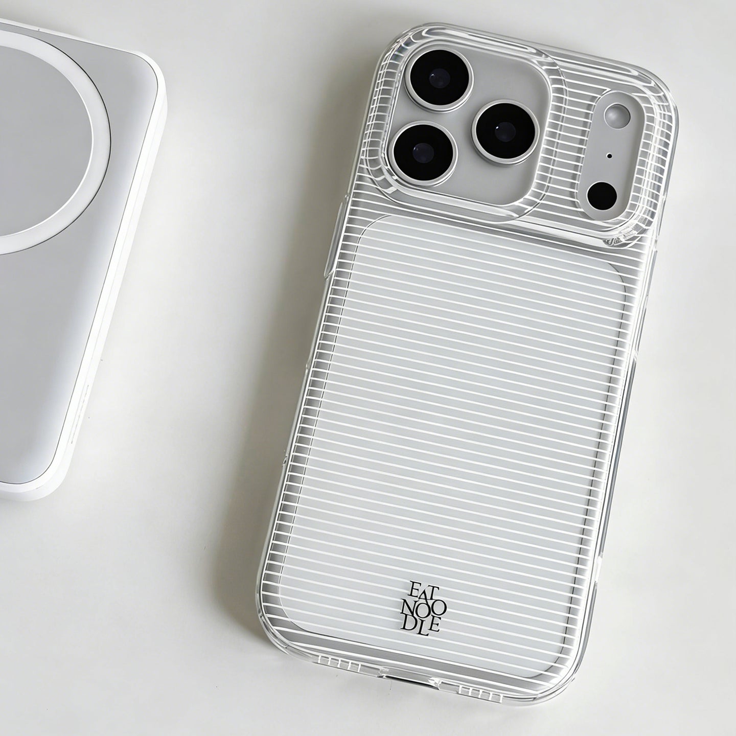 クリアホワイトストライプiPhoneケース