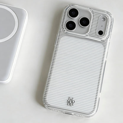 クリアホワイトストライプiPhoneケース