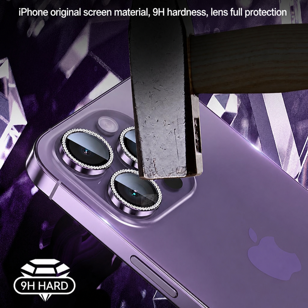 iPhone用ラインストーンカメラレンズプロテクター