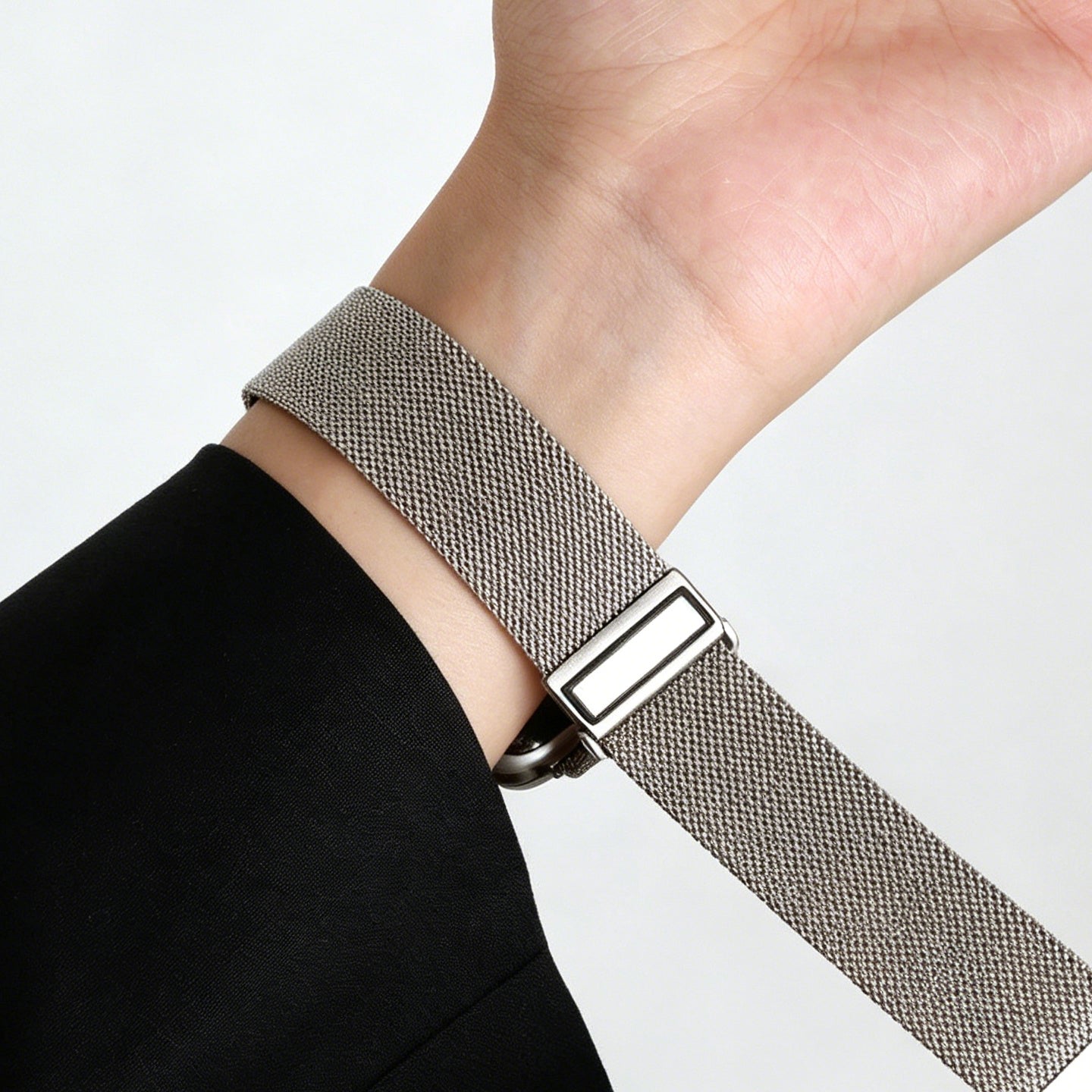 Dual Magnet Milanese Loop Watch Band for Apple Watch, Ultra Thin Breathable Stainless Steel Mesh Strap for iWatch