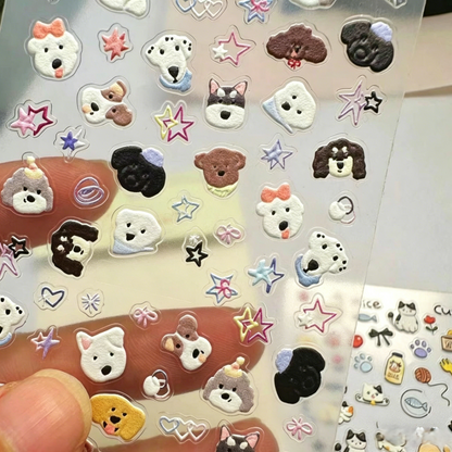 귀여운 고양이 & 강아지 스티커, 아이패드, 폰 케이스, 노트북 & 다이어리 꾸미기용 인스 스타일 데칼