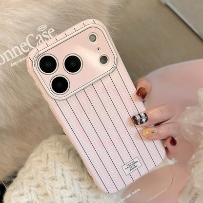 Ice Blue Polka Dot & Bow MagSafe iPhone Case with Heart Stand