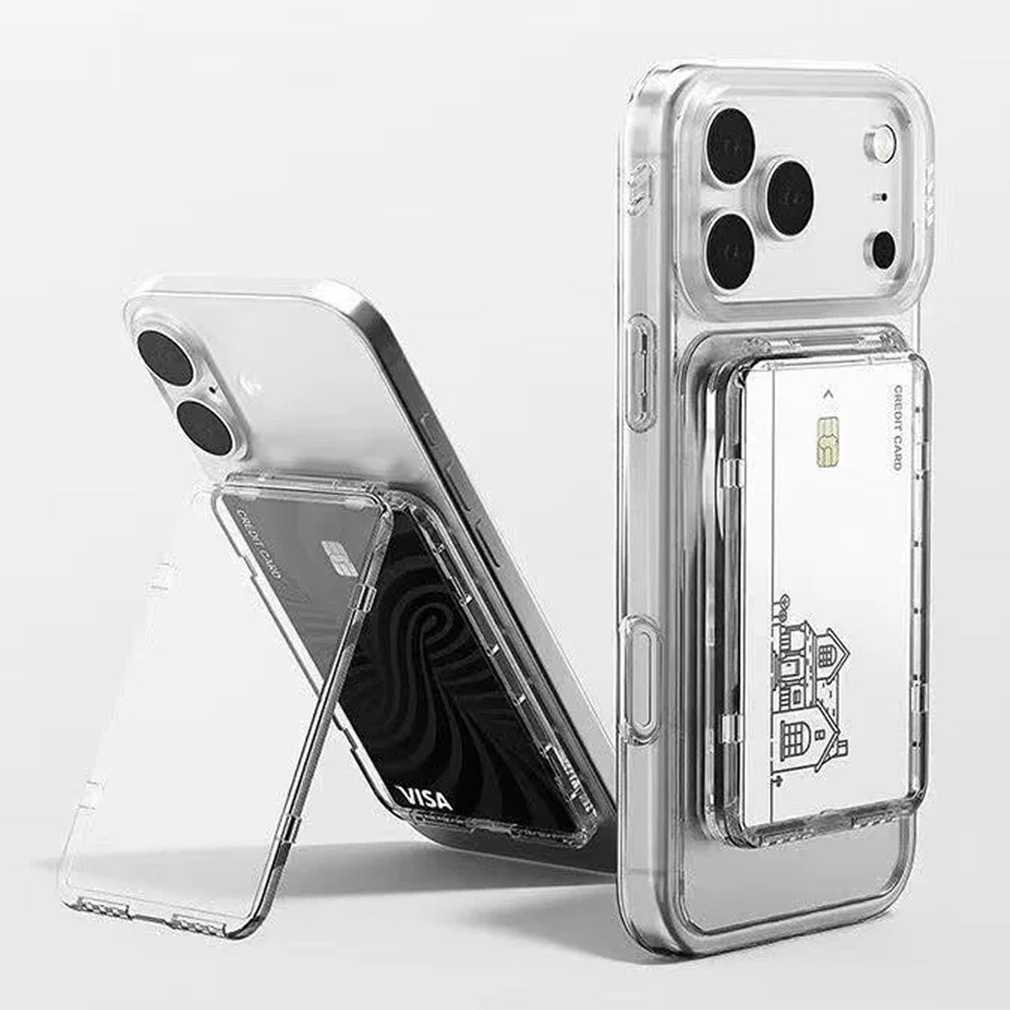 Clear Magnetic Card Holder for K-Pop Photocards, Star/Heart Sticker Options