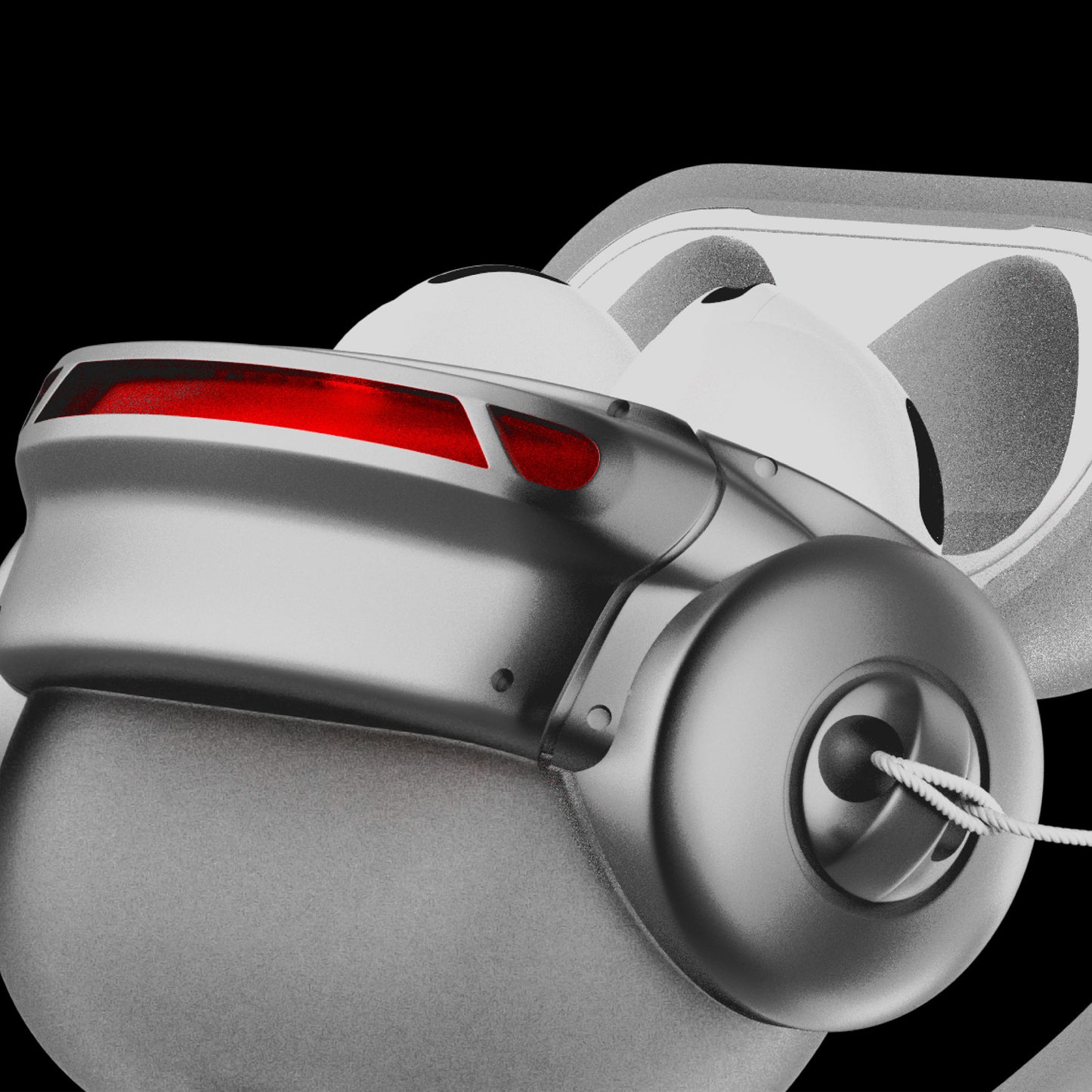 Laser Eye Armor AirPods Case with Lanyard