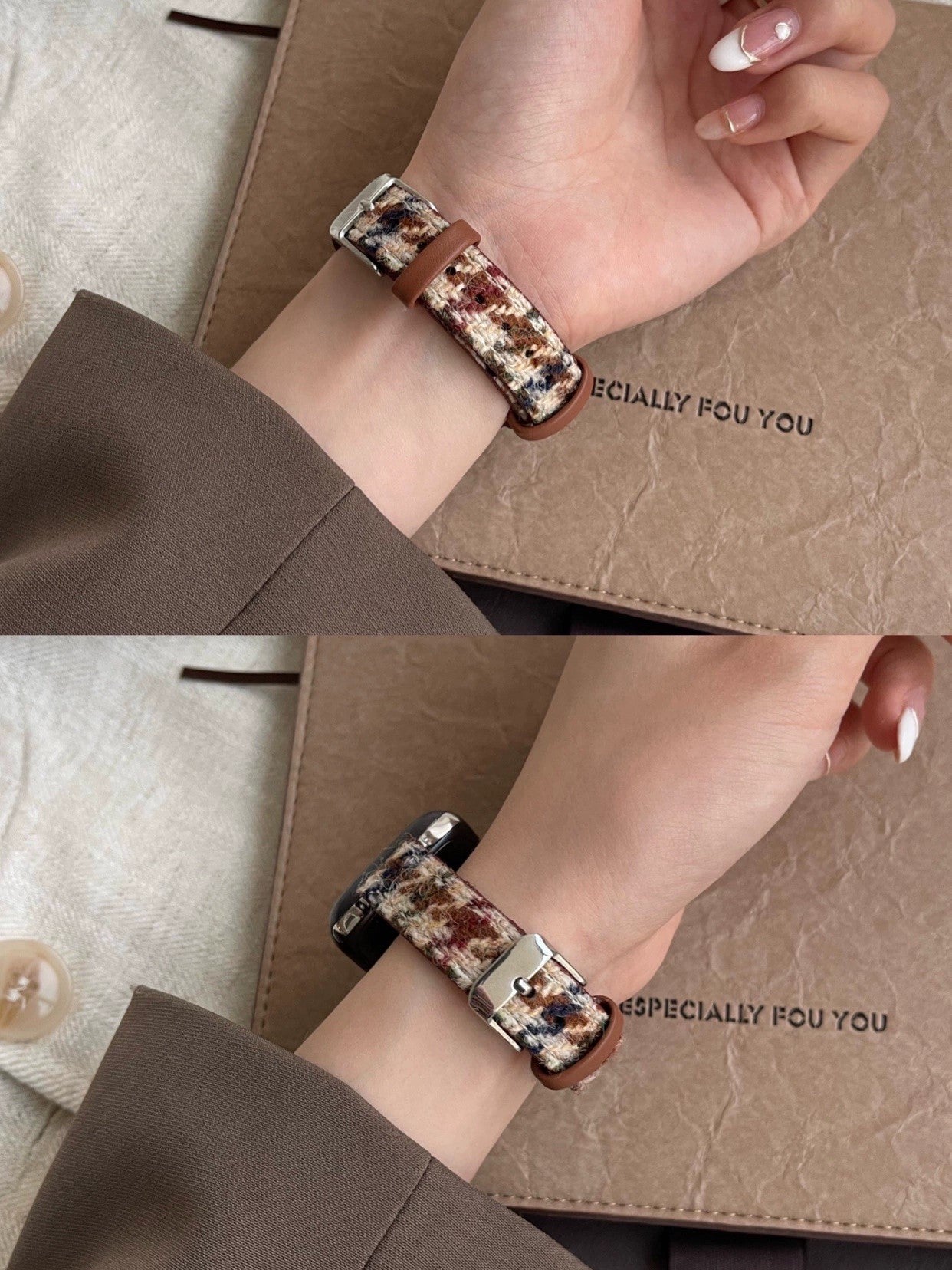 Classic Plaid Wool Watch Band for Apple Watch