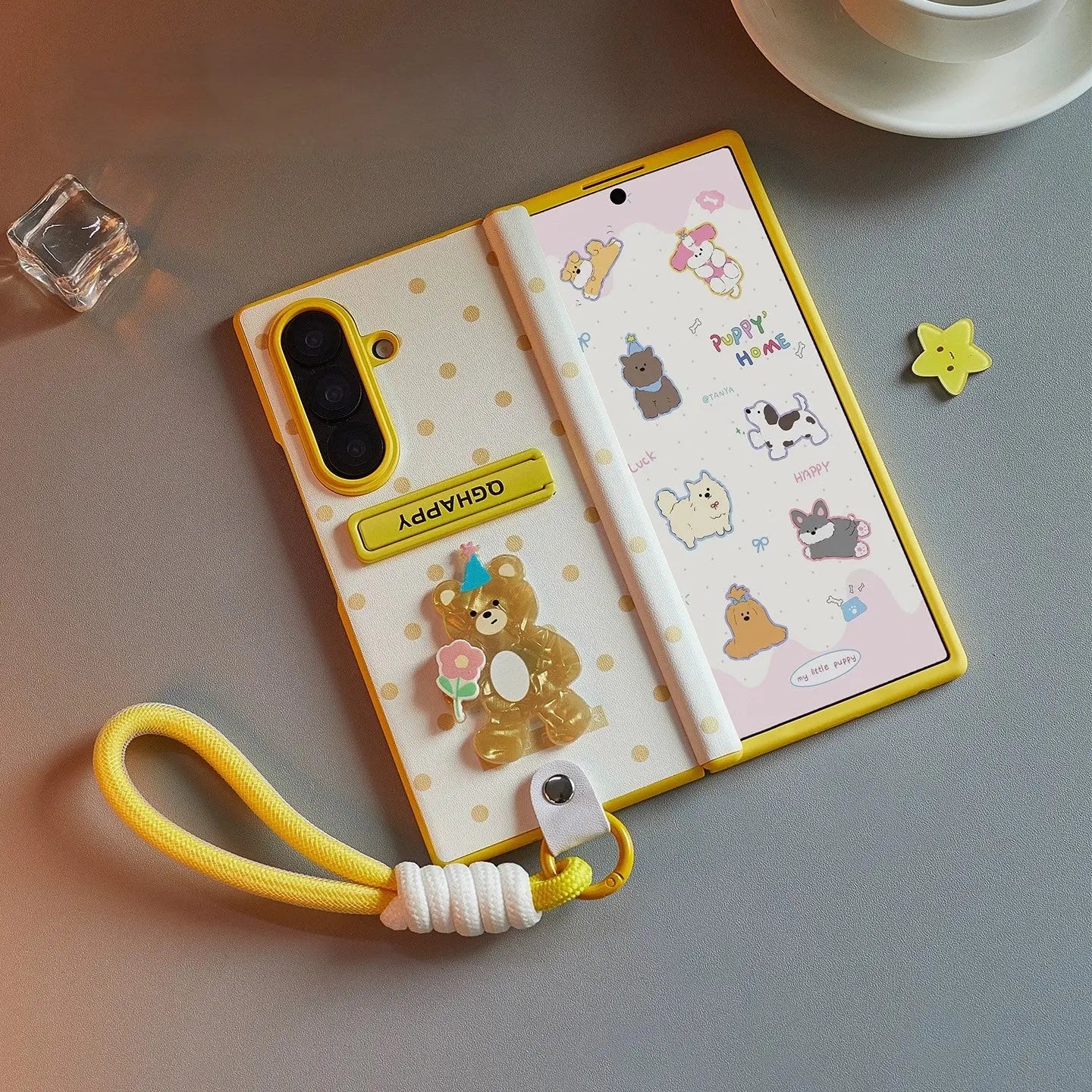 Samsung Z Fold7 Bear Polka Dot Case 我的商店